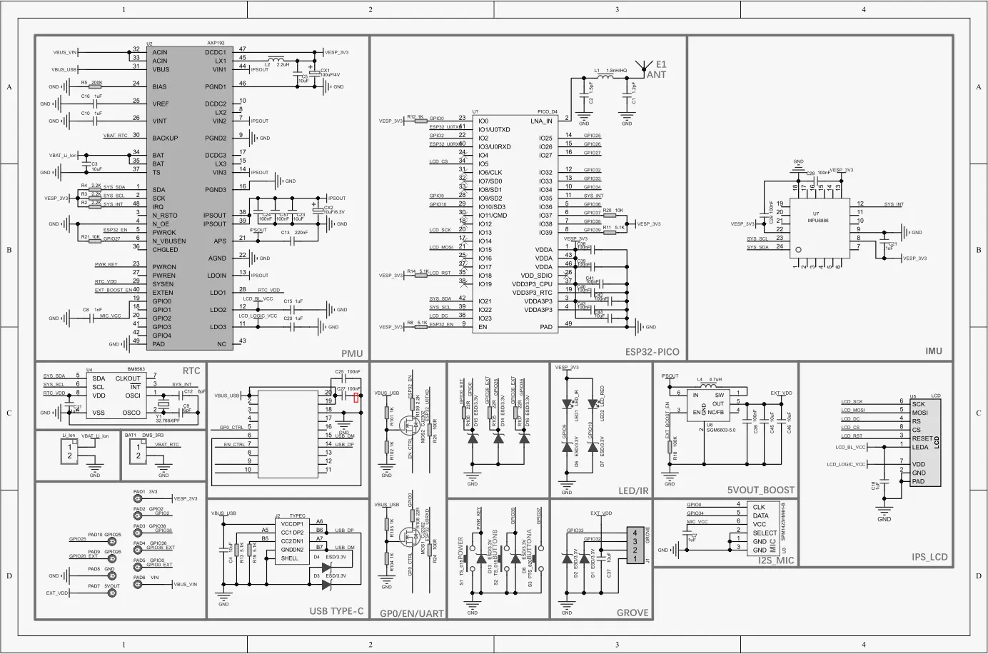 M5StickC plus wiring diagram